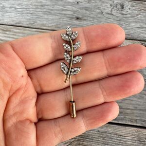 Vintage Jewely Leaf Stem Leaves Branch Brooch Pin